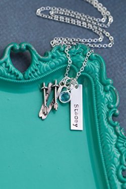 Skier Gift Necklace – DII ABC – 1 Inch Aluminum Tag – Handstamped Handmade  ...