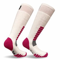 Eurosocks Micro-Supreme Over The Calf Ski Zone Socks,White-Pink, Small