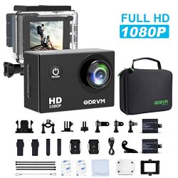 Action Camera HD 1080P Underwater Sports Camera 12MP Waterproof Camera Full Camcorder with 2 x 1 ...