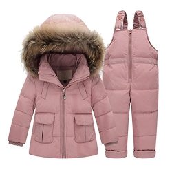 2pcs Baby Winter Down Jacket,Infant Baby Hoodie Down Jacket Trousers Snowsuit For Girls & Bo ...