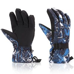Ski Gloves, Yidomto Waterproof Warmest Winter Snow Gloves for Mens, Womens, Boys, Girls, Kids (X ...