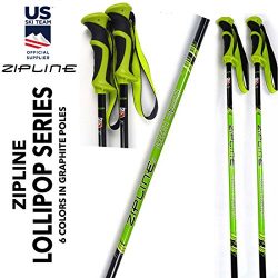 Junior Ski Poles Kids – Carbon Composite Graphite – Zipline “Lollipop” J ...