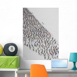 Cross Country Ski Marathon Wall Mural by Wallmonkeys Peel and Stick Graphic (36 in H x 25 in W)  ...