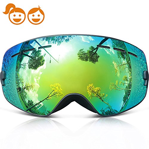 Ski Goggles Kids,COPOZZ G3 Kids Youth Girls Boys Ski Snow Snowboard Goggles – Double Lens ...