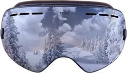 Traverse Virgata Ski, Snowboard, and Snowmobile Goggles, River Rock with Polarized Mirror Lens