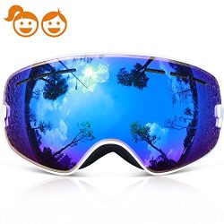 Ski Goggles Kids,COPOZZ G3 Kids Youth Girls Boys Ski Snow Snowboard Goggles – Double Lens  ...