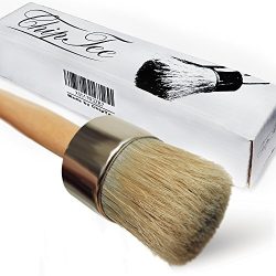 Chalk Paint Wax Brush – 2 in 1 Chalk Paint-Paint Brush-Professional Quality Hand Made Roun ...
