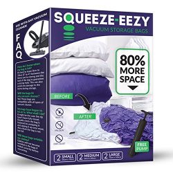 NEW: Original Vacuum Storage Space Saver Bags for Clothes, Duvets, Pillows & Travel Luggage. ...
