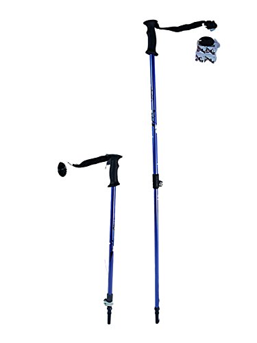 Ski poles Telescopic adjustable Collapsible kids junior downhill /alpine ski poles 7075 Alu pair ...
