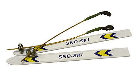 6 Sets of Miniature Sno-skis with Poles for Creating Miniature Scenes, Favors At Banquets, and E ...