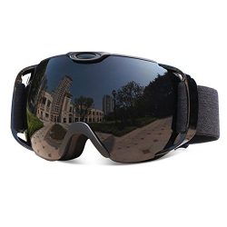 VILISUN Ski Snowboard Goggles, Anti-Fog Windproof 100% UV Protection, Anti-Glare Spherical Dual  ...