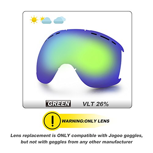 Jogoo Ski Goggles For Snowboard and Snowmobile,Interchangeable Lens and Magnetic Detachable Foam ...