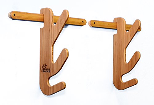 Bamboo Ski Rack for 1 or 2 Pairs of Skis – Grassracks Hallsteiner Show-Off