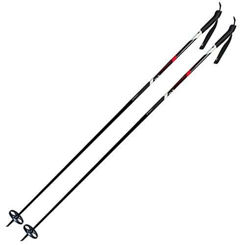 Alpina Sports ASC-ST Snowflake Cross-Country Nordic Ski Poles with Round Baskets, 135cm, Pr.