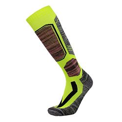 Outdoor Ski Socks,Cushioned Wicking Warm Knee High Snowboard Socks (US 9-US 12, Green)