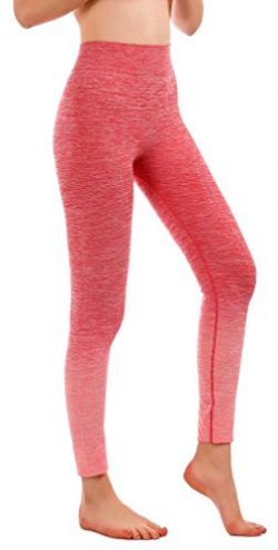 Freeskin Women Ombre Yoga Pants Power Flex High Waisted Stretch Fitness Running Workout Leggings ...