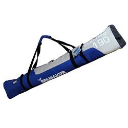 BRUBAKER Padded Ski Bag Skibag Carver Pro 2.0 with strong 2-Way Zip and Compression Straps ̵ ...