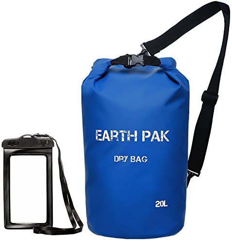 Earth Pak Waterproof Dry Bag – Roll Top Dry Compression Sack Keeps Gear Dry for Kayaking, ...