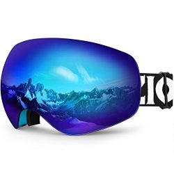 ZIONOR X10 Ski Snowboard Snow Goggles OTG for Men Women Youth Anti-fog UV Protection Helmet Comp ...