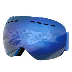OTG Ski Goggles For Men & Women-UV protection Anti-fog Skiing Goggles With Frameless Design, ...