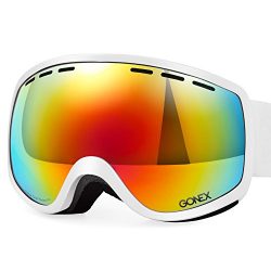Gonex Ski Snow Goggles Anti-fog Windproof UV400 Protection with Double Spherical Lens with Goggl ...