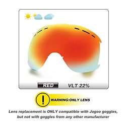 Jogoo Ski Goggles For Snowboard and Snowmobile,Interchangeable Lens and Magnetic Detachable Foam ...