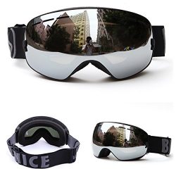 benice Ski Snowboard Snow Goggles Full Mirror Coated Lens Spherical Lens UV Protection Anti-fog  ...