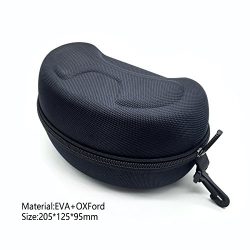 SuperMMark Black Large Hard Case SKI Snowboard Snow Goggles Box -Hard EVA Protection Carrying Ca ...