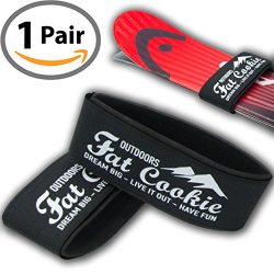 Ski Straps (Pair) for Skis and Poles. Durable Hook and Loop Ski Strap with EVA Protector Pads be ...