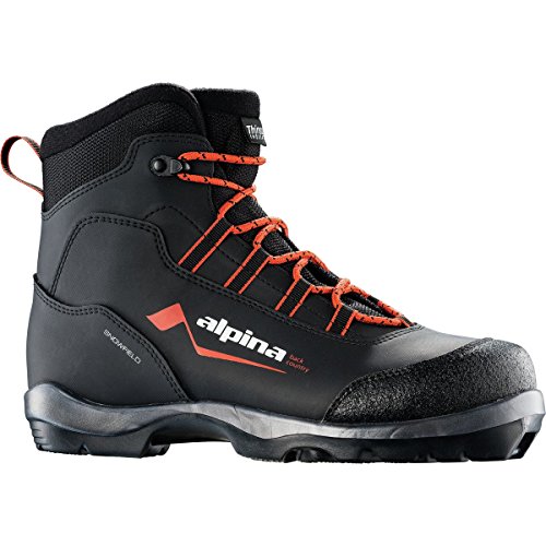 Alpina Sports Snowfield Backcountry Cross Country Nordic Touring Ski Boots, Black/Orange/White, ...