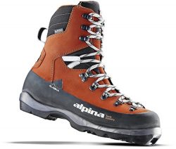 Alpina Sports Alaska Leather Backcountry Cross Country Nordic Ski Boots, Euro 38, Red