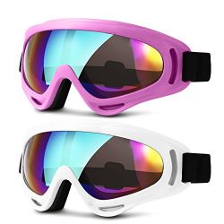 Heeta Ski Goggles, Updated Snowboard Goggles for Kids Men Women Boys & Girls UV 400 Protecti ...