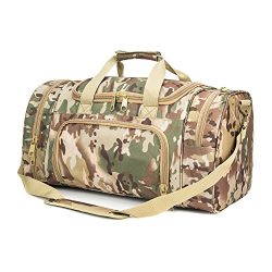 WolfWarriorX Military Tactical Duffle Bag, Large Storage Bag Luggage Duffle for Traveling, Gym,  ...