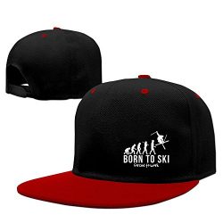 Cool Freestyle Skier Evolution Adjustable Baseball Cap (8 Colors) Red
