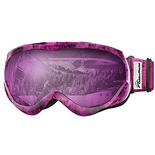 OutdoorMaster Kids Ski Goggles – Helmet Compatible Snow Goggles for Boys & Girls with ...