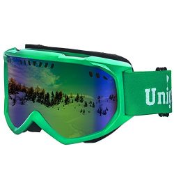 Unigear Ski Goggles, Anti-fog Snow Snowboard OTG Goggles 100% UV Protection for Men, Women and Youth