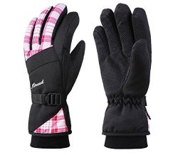 KINEED Waterproof Women Winter Ski Snowboard Snow Riding Biking Driving Thinsulate Insulated War ...
