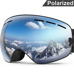 ZIONOR X Ski Snowboard Snow Goggles OTG Design for Men Women with Spherical Detachable Lens UV P ...