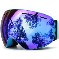 JULI Ski Goggles,Winter Snow Sports Snowboard Goggles with Anti-fog UV Protection Interchangeabl ...