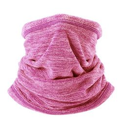 JIUSY Soft Fleece Neck Gaiter Warmer Face Mask Cover for Cold Weather Gear Winter Outdoor Sports ...