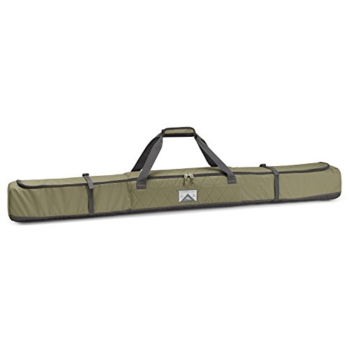 High Sierra Single Ski Bag, Moss/Quilted Moss/Raven