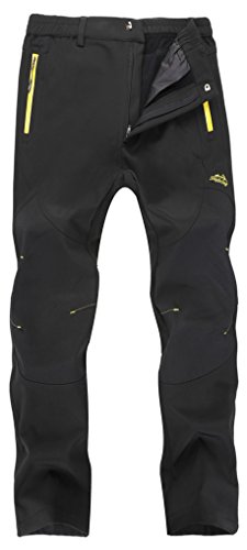 Singbring Women’s Outdoor Windproof Hiking Pants Waterproof Ski Pants Medium Black(606F)