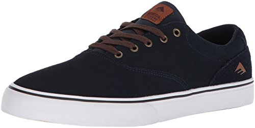 Emerica Provost Slim Vulc Skate Shoe,Navy/White/Gum,11 Medium US