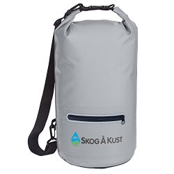 Såk Gear DrySak Waterproof Dry Bag with Exterior Zip Pocket, Shoulder strap and Reflective Trim, ...