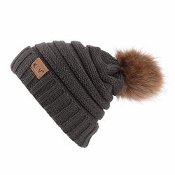 RNTOP Men Women Baggy Warm Venonat Crochet Winter Wool Knit Ski Beanie Skull Slouchy Caps Hat (B ...