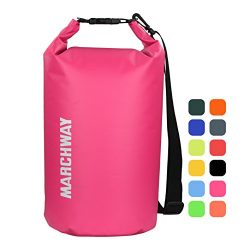 MARCHWAY Floating Waterproof Dry Bag 5L/10L/20L/30L, Roll Top Dry Sack for Boat, Ski, Beach, Pad ...