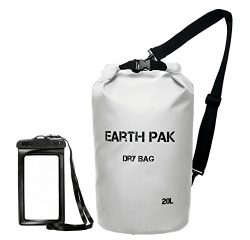 Earth Pak Waterproof Dry Bag – Roll Top Dry Compression Sack Keeps Gear Dry for Kayaking,  ...