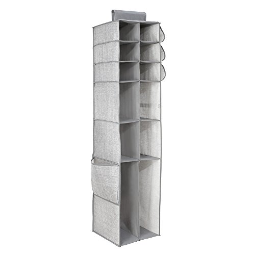InterDesign Aldo Fabric Hanging Closet Storage Organizer, for Shoes, Boots, Handbags, Clutches & ...