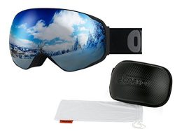 OMID Ski Goggles – Helmet Compatible Snow Goggle with Interchangeable Anti-Fog 100% UV Pro ...