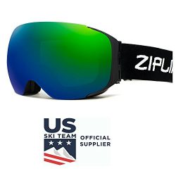 Zipline Podium Ski Snowboard Goggles – No Fog – Interchangeable Magnetic Lenses R ...